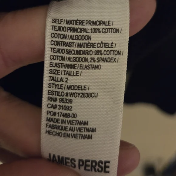 Standard James Perse Hooded Zip Front Sweatshirt Black Pockets Women's Medium - Picture 3 of 9